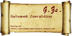Galvanek Zseraldina névjegykártya
